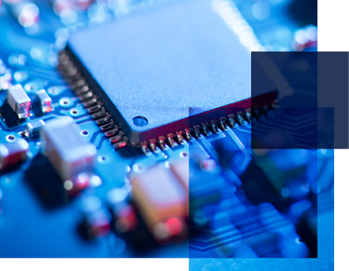 Image shows a close up of a mother board.