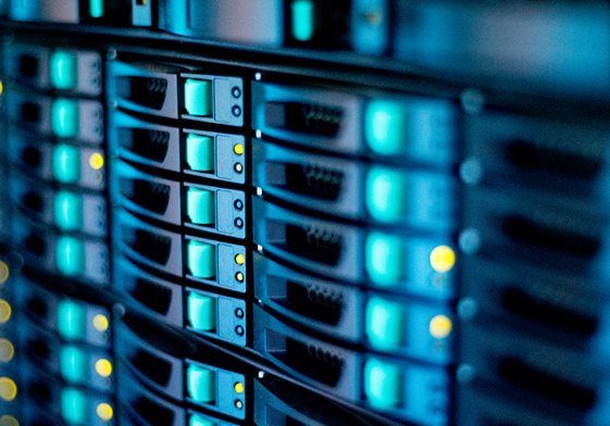 Close up image of server banks to go along with infrastructure, DevSecOps, Cybersecurity, software development, software developers, cyber infrastructure, cyber infrastructure consultation, cyber infrastructure engineer, cyber infrastructure specialist.