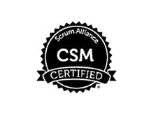 Scrum Alliance CSM certified seal