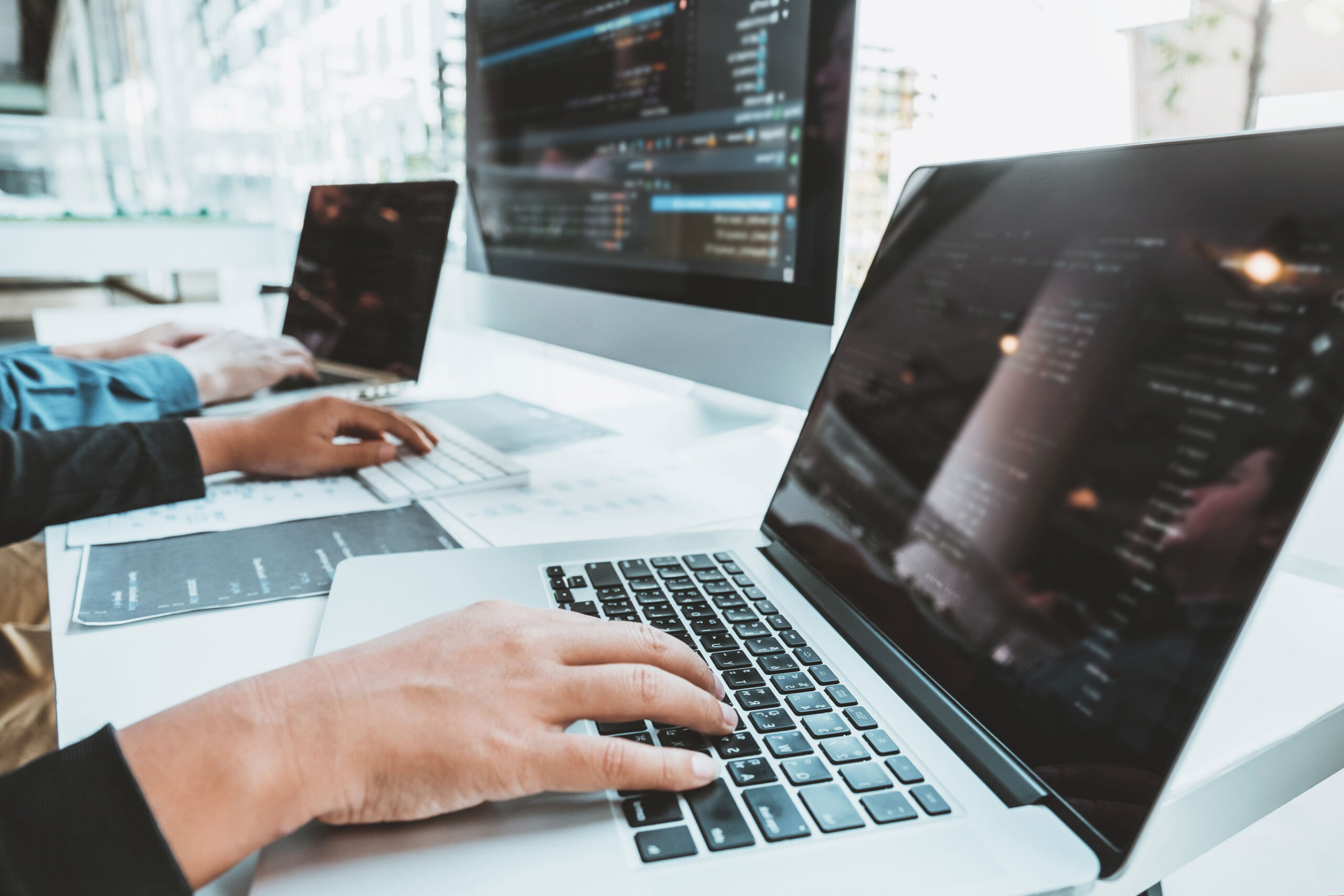 IT team on computers